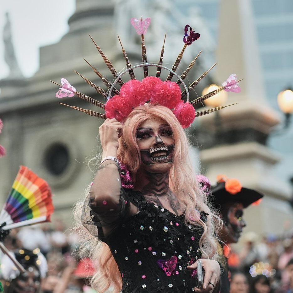 LGBTQ+ artists bring pride to Mexico City's Catrina parade ahead of Day of the Dead, in photos